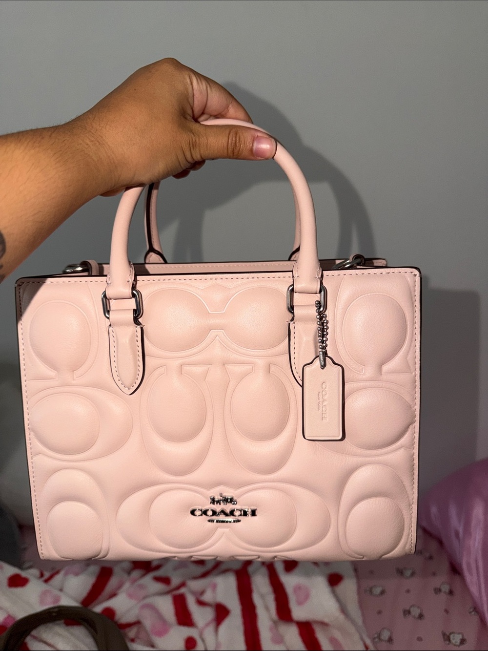 Maggie Small Tote Bag In Signature Leather